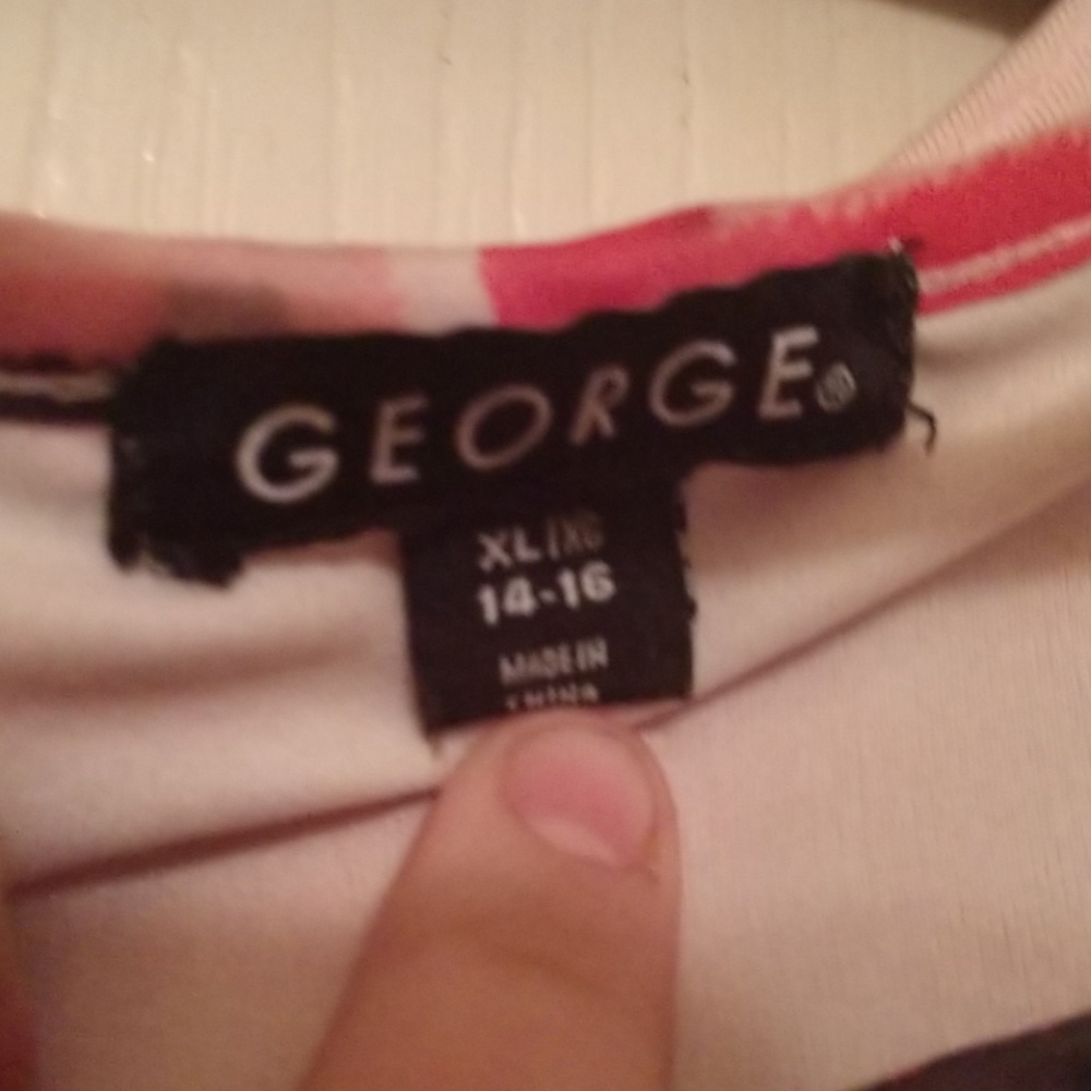 Pink black white girl shirt
